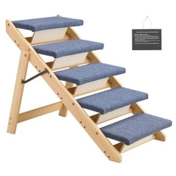 VEVOR Kućne stepenice za ljubimce 5 stepenica 780x470x660 mm smeđe