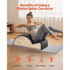VEVOR Pilates korektor kralježnice 930x420x330 mm dodatak za kućnu teretanu