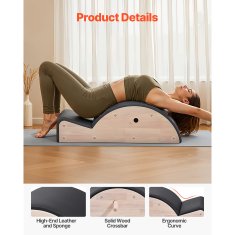VEVOR Pilates korektor kralježnice 930x420x330 mm dodatak za kućnu teretanu