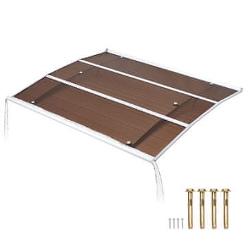 VEVOR Nadstrešnica za vrata 120x100x14 cm smeđa