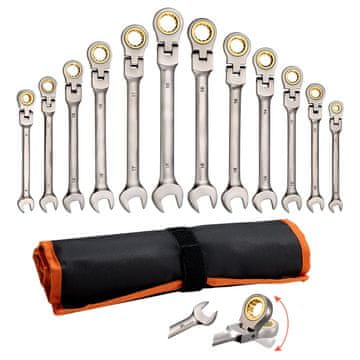 VEVOR Set ključeva s mehanizmom za zaključavanje 12 komada metrički 8 mm do 19 mm brončani