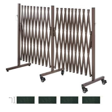 VEVOR Proširiva sigurnosna barijera dvostruka, proširiva, 617x1020x6000 mm, metal
