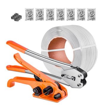 VEVOR Set za vezivanje Ručni teški brtvilo za trake s 975 m PP trakom 255x150x65 mm