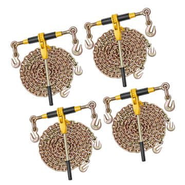 VEVOR Set zatezača lanca s mehanizmom 5/16 in x 12.8 ft lanci, nosivost 3629 kg, 4 seta