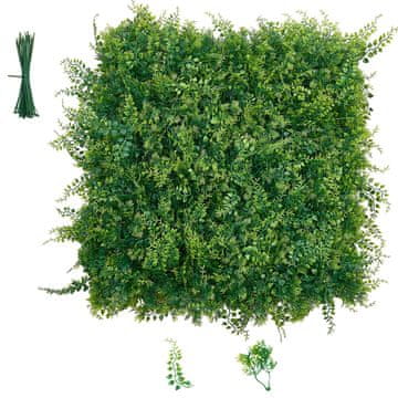 VEVOR Umjetni zid od biljaka 12 panela 50.8x50.8 cm zeleni