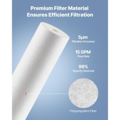 VEVOR Zamjenska kertridž za vodeni filter 11x51 cm, polipropilen, bijela