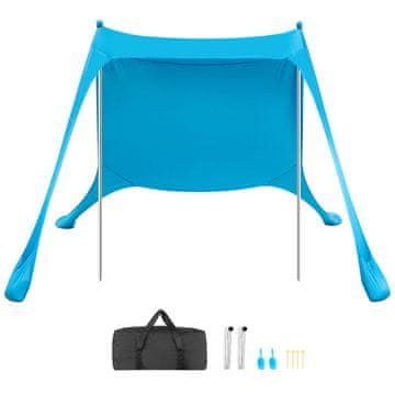 VEVOR Šator za plažu, zaštita od sunca, 2.3x2.3x2 m, plava
