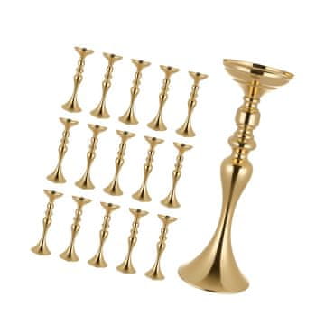 VEVOR Set vaza za cvijeće 38 cm visine, središnji ukrasi za stol 13x38 cm, zlatna boja