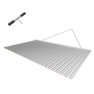 VEVOR Povlačni greben 1830x914 mm Čelik Siva