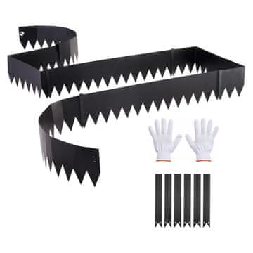 VEVOR Rubni kamen za krajolik 1016x203x1 mm Crni