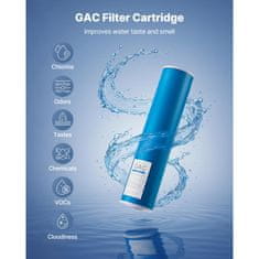 VEVOR Zamjenska patrone za vodeni filter 11x51 cm, aktivni ugljen