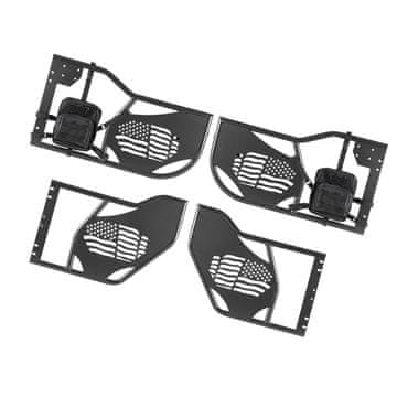 VEVOR Cijevna vrata 4 vrata prednja i stražnja 915x516x103 mm crna