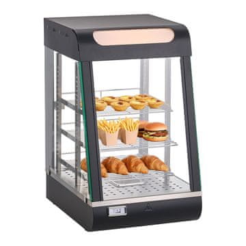 VEVOR Topla vitrina za hranu 3-razine 38.5x47x64 cm 57 L Podesive police
