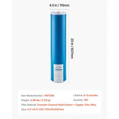 VEVOR Zamjenska patrone za vodeni filter 11x51 cm filtracija