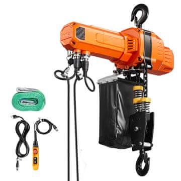 VEVOR Električna lančana dizalica 1000 kg, visina dizanja 6 m, dimenzije 525x170x275 mm