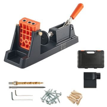 VEVOR Set za bušenje s džepnim rupama 316x85x155 mm, podesiva kolekcija prašine, stolarski alat