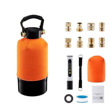 VEVOR Sustav za deioniziranu vodu 180x180x400 mm 5L smola TDS mjerač bez mrlja pranje automobila