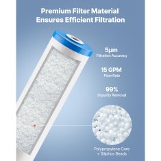 VEVOR Zamjenska patrone za vodeni filter 11x51 cm, inhibitor kamenca, za cijelu kuću