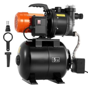 VEVOR Plitka pumpa za bunar 1100W s tlačnim spremnikom 19L automatski pojačivač vode 5300 LPH