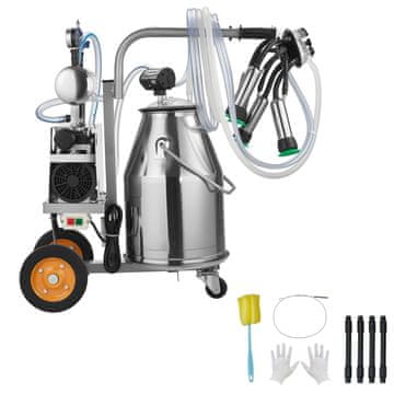 VEVOR Stroj za mužnju krava 25 L 305x520 mm nehrđajući čelik električni