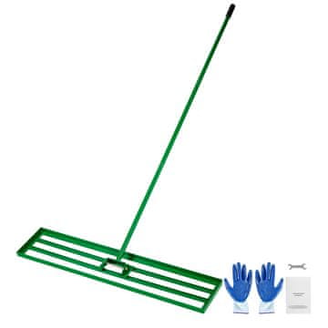 VEVOR Grablje za niveliranje travnjaka 1215x252x2070 mm Zelene boje