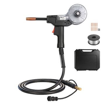 VEVOR Spool Gun 130Amp 3m kabel 360x250x80 mm crni