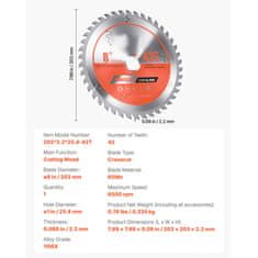 VEVOR Kružna pila list 203x203x2.2 mm 42 zuba za rezanje drva