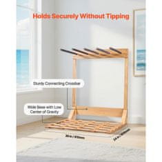 VEVOR Držač za daske za surfanje SSSVS-03 91.5x61x114.5 cm prirodno drvo