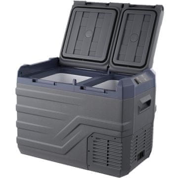 VEVOR Auto hladnjak 32 L Dvostruka zona Prijenosni zamrzivač 61.8x37.6x44.2 cm Podesiv