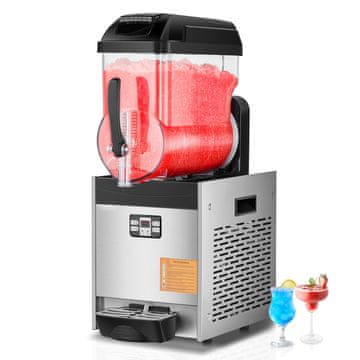 VEVOR Aparat za sladoled s jednim spremnikom 12L, uređaj za smrznute napitke, 285x525x745 mm, nehrđajući čelik