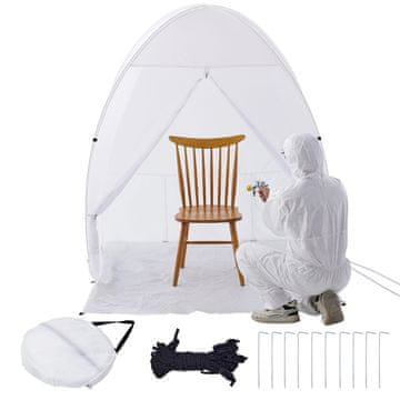 VEVOR Sklonište za prskanje boje, prijenosno, 152.4x152.4x177.8 cm
