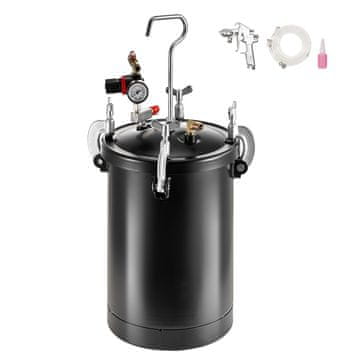 VEVOR Spremnik za prskanje boje 15L, čelik, podesivi tlak 60 psi, s pištoljem za prskanje