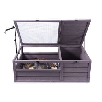 VEVOR Stanište za kornjače 96.5x61x33 cm Sivo