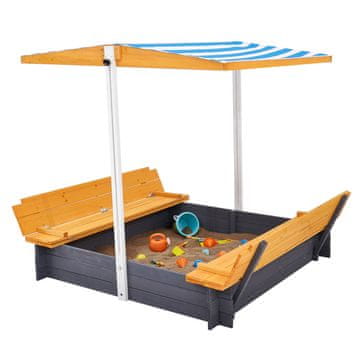VEVOR Pješčanik 145.5x120x120 cm Prirodno drvo