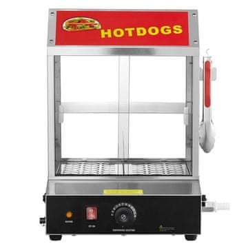 VEVOR Parnik za hot dog, 2 kata, 345x380x510 mm, nehrđajući čelik