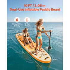VEVOR Naduvna SUP daska 305x84x15 cm s sjedalom