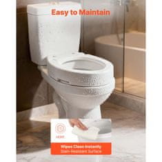 VEVOR Povišeno sjedalo za WC 360x490x90 mm Bijelo