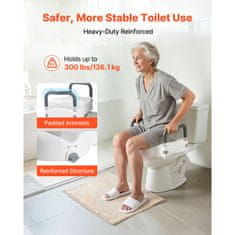 VEVOR Povišeno sjedalo za WC 535x450x330 mm Bijelo