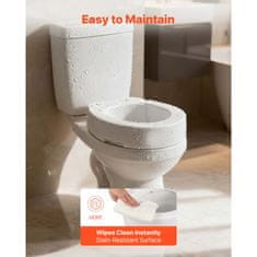 VEVOR Povišeno sjedalo za WC 345x435x90 mm Bijelo
