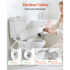 VEVOR Povišeno sjedalo za WC 424x416x180 mm Bijelo
