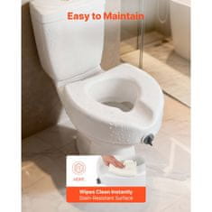 VEVOR Povišeno sjedalo za WC 424x416x180 mm Bijelo