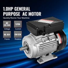 VEVOR Električni motor 2.2KW 2800 o/min Jednofazni B3 okvir 90L 345x205x215 mm