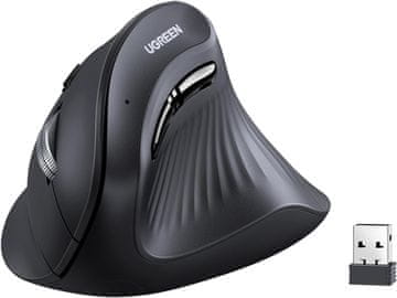 Ugreen bežični ergonomski miš, vertikalni, Bluetooth, Wi-Fi (25444)