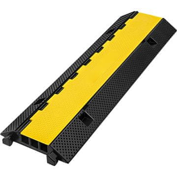 VEVOR Zaštita za kablove rampe 3 kanala 103x30x5.5 cm crna guma