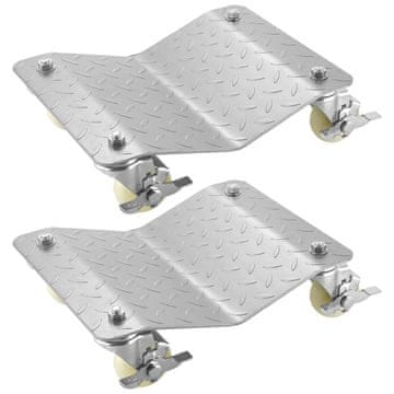 VEVOR Pomoćni kotači za pozicioniranje vozila 2 komada 60.5x39.1x14 cm srebrni