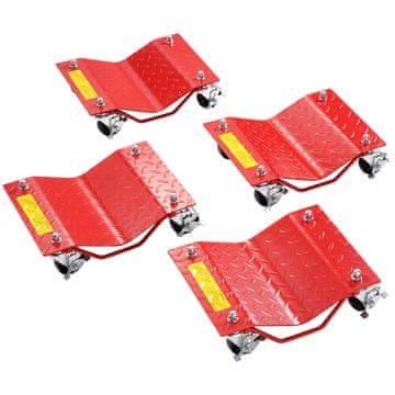 VEVOR Set kotača za kolica 400x300x133 mm Crvena