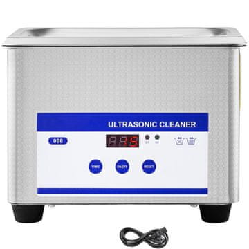 VEVOR Ultrazvučni čistač 0.8L Digitalni grijač Timer 150x85x65 mm Nehrđajući čelik