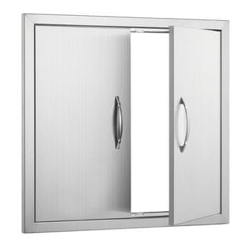 VEVOR Vrata za roštilj 660x609x45 mm nehrđajući čelik boja