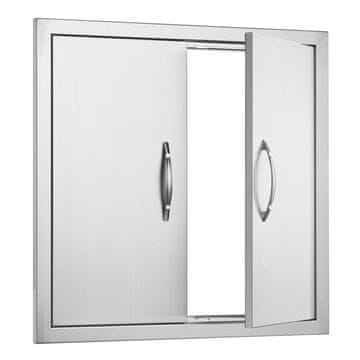 VEVOR Vrata za roštilj 610x610x48 mm nehrđajući čelik boja