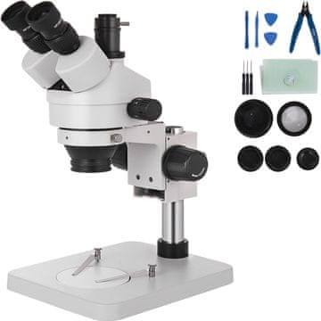VEVOR Stereo mikroskop trinokularni 3.5X-90X 25.4x20x46.5 cm
